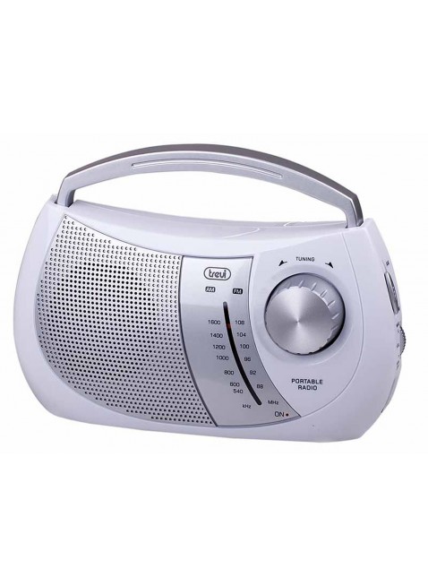 Radio portatile Trevi Amfm Bianco Speaker 2 bande Audio Presa cuffia Auricolari
