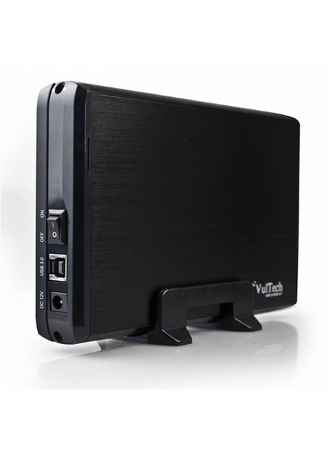 BOX CASE ESTERNO HDD PER HARD DISK 3.5 POLLICI SATA USB 3 IN ALLUMINIO VULTECH