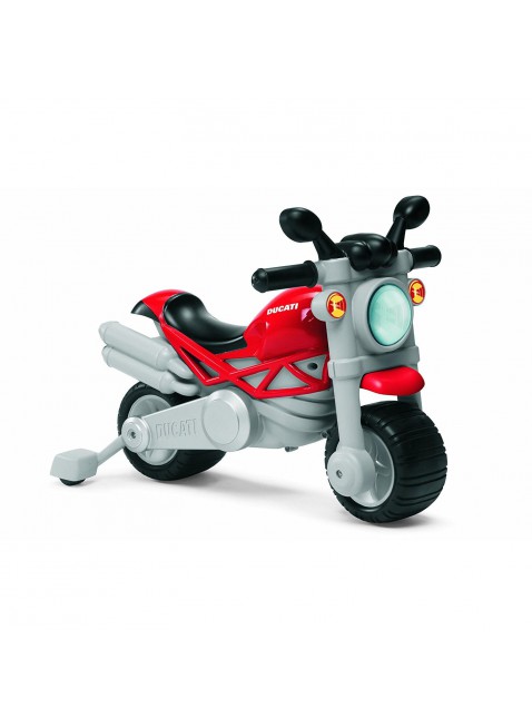 Chicco Moto Ducati a Spinta Rossa Bimbo Clacson Rombo Veri