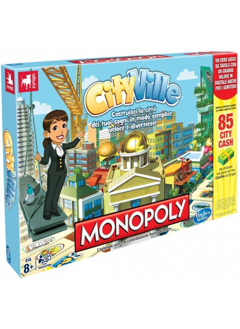 Monopoly Cityville Gioco da Tavola di Società 2-4 Giocatori