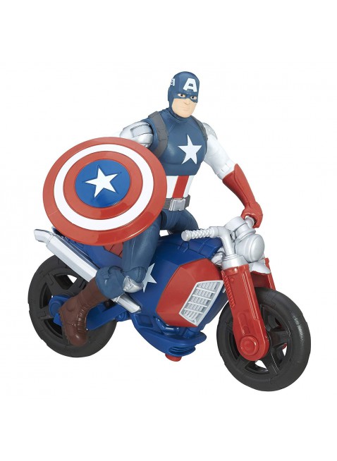 Capitan America Avengers Statuetta Personaggio con Moto Scudo 15 cm 
