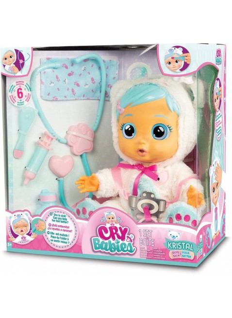 IMC Toys Cry Babies 98206 Kristal Malatina Bambola Zampette Dottore Accessori
