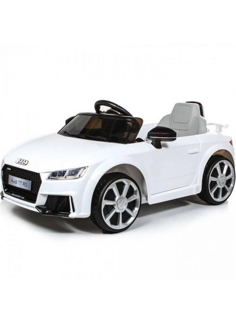 Auto Macchina Babycar Elettrica Per Bambini Audi TT Bianca Telecomando Usb Mp3