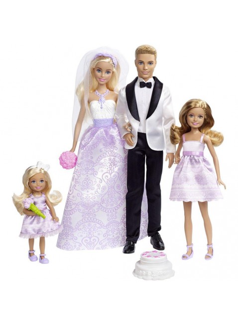 Mattel Barbie Ken Matrimonio Romantico 3 mazzi di fiori e una torta di nozze