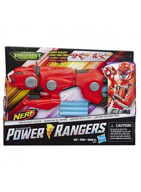Hasbro Power Rangers Beast Morphers Cheetah Blaster con Tecnologia Nerf 3 Dardi