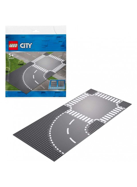 Lego City Base Curva e incrocio Set Costruzioni Mattoncini per Bambini 60237