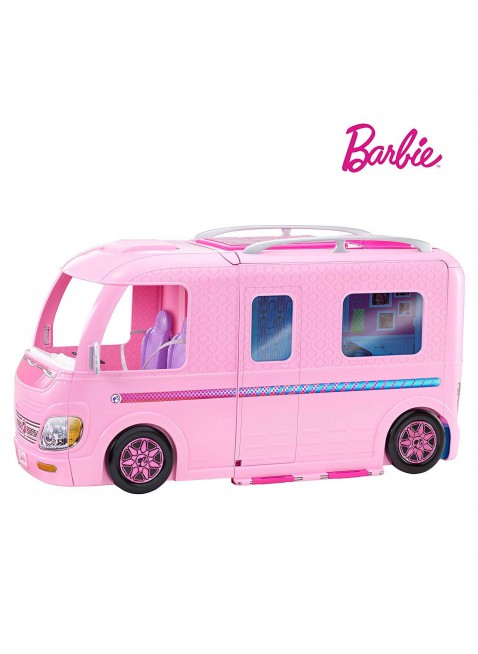 Barbie Camper dei Sogni per Bambole con Piscina Bagno Cucina e Tanti Accessori