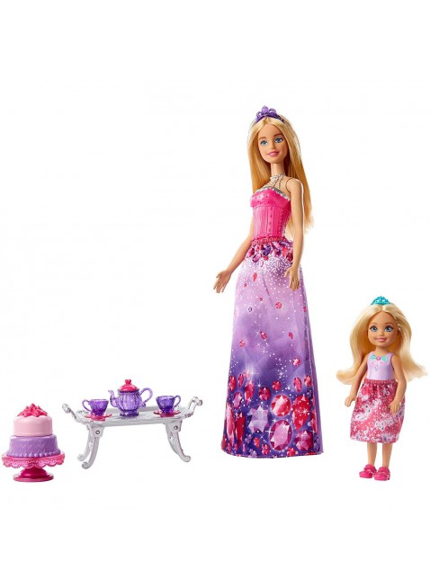 Mattel FPL88 Barbie Dreamtopia Princess e Chelsea Multicolore FPL88 Bambola