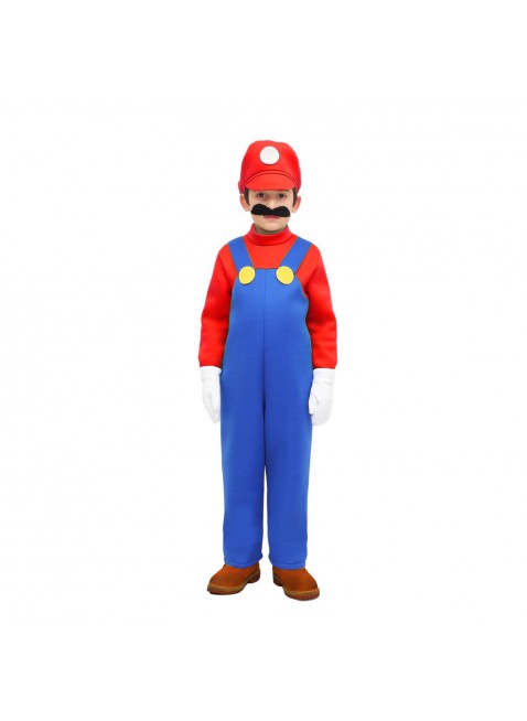 Vestito Costume di Carnevale Super Mario Bambino Taglia 4 Anni Pegasus 0634