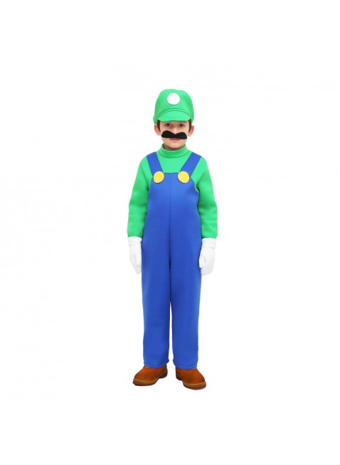 Vestito Costume di Carnevale Luigi Super Mario Bimbo Taglia 4 Anni Pegasus 0635