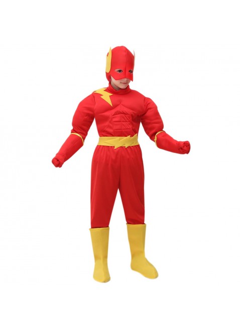 Vestito Costume di Carnevale Fulmine Flash Pegasus 1707 Bambino Misura L 8 Anni