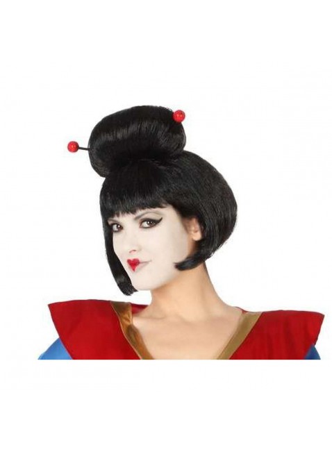 Parrucca Nera Di Geisha Per Donna Ragazza Costume Di Carnevale Festa Atosa 25961