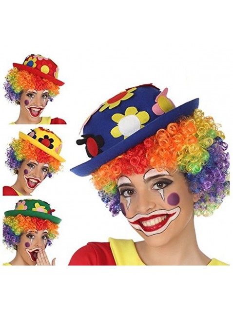 Cappello Cappellino Da Clown Festa Carnevale Colori Assortiti Multicolore 35496