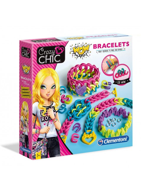 Clementoni 18506 Crazy Chic Wow Bracelets Crea Braccialetti Bracciale Multicolor
