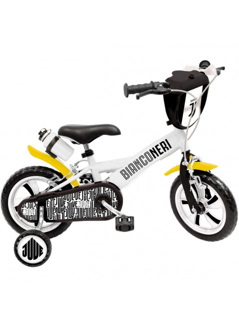 Mondo Toys Bici F.C JUVENTUS per bambini rotelle e freni colore bianco nero