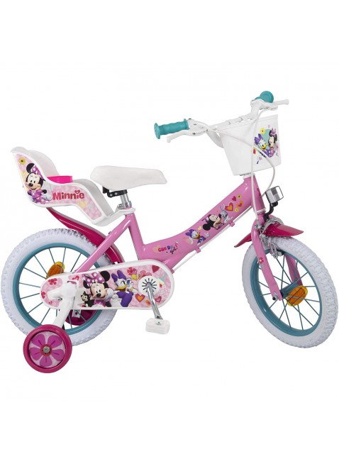 Toimsa Bicicletta da Bambina dai 4 ai 7 Anni 35,56 cm Motivo Minnie Rosa 