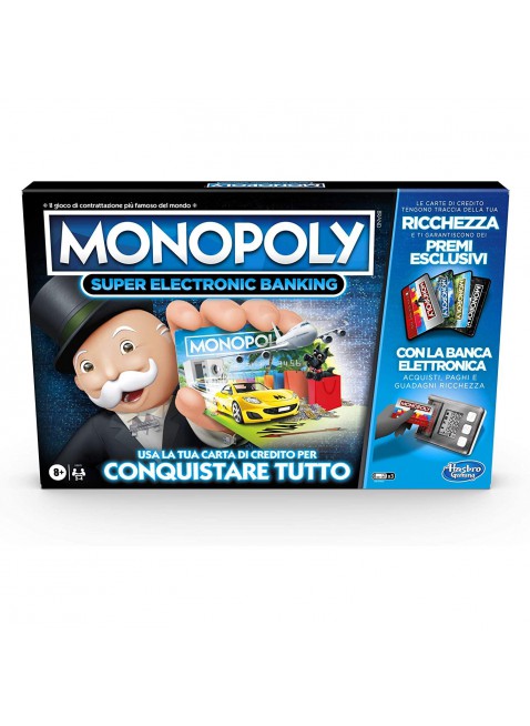 Hasbro Monopoly Super Electronic Banking Gioco in Scatola con Lettore elettronic