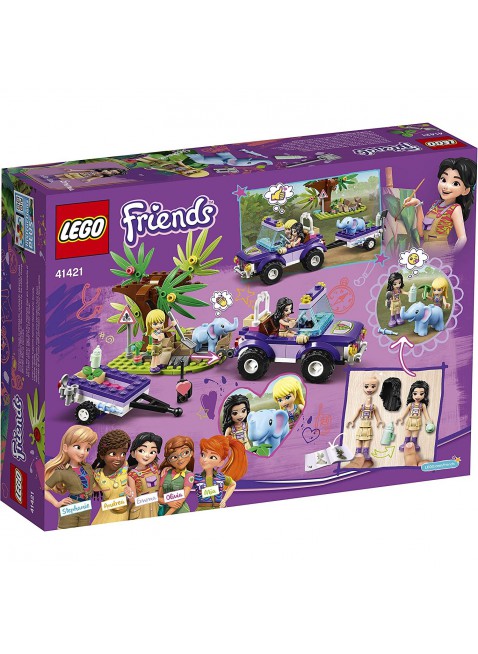LEGO 41421 Friends Playset Salvataggio nella giungla dell’elefantino con Stephan