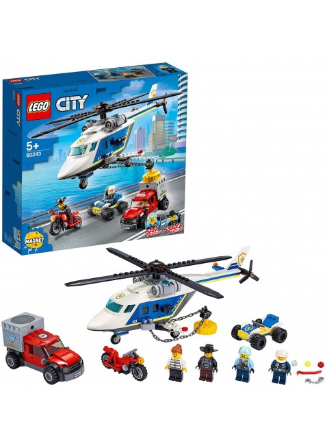 LEGO City Elicottero della Polizia Set di Costruzioni con Magnete per Catturare 