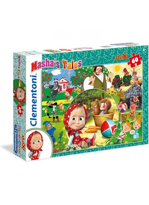 Clementoni Masha's Tales Supercolor Puzzle Maxi 60 Pezzi 26422 Da Assemblare 