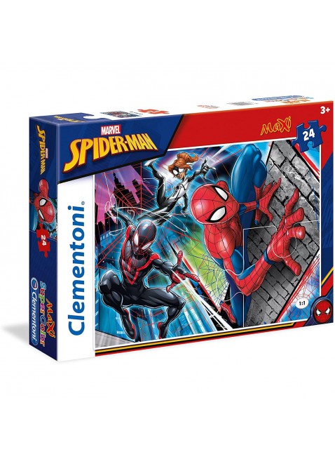 Clementoni Spiderman Supercolor Puzzle 24 Pezzi 24497 per Bambini Divertente