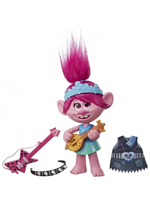 Hasbro Trolls- Trolls World Tour-Poppy Pop/Rock Figurina Multicolore E9411