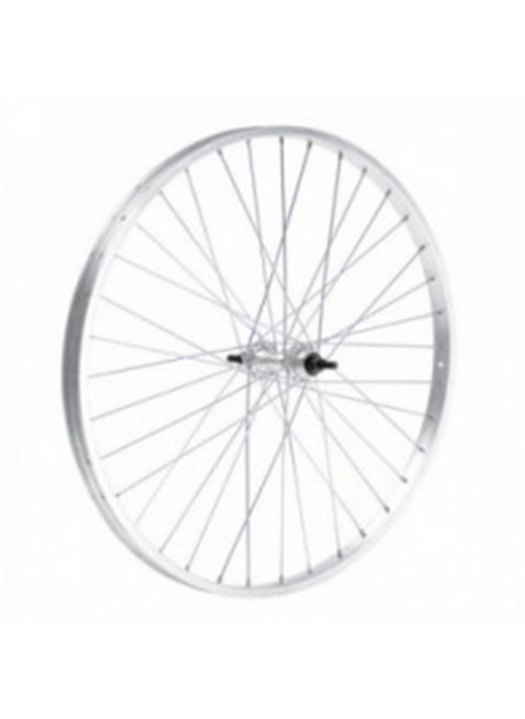 Ruota anteriore bicicletta bici 26 x 196 cerchio alluminio mozzo acciaio + dadi 