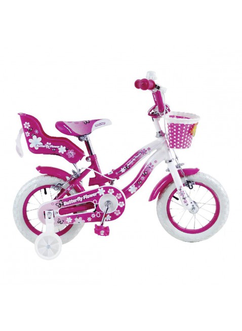 bici bicicletta per bimba bambina Butterfly Flower 16 modello olanda con cestino