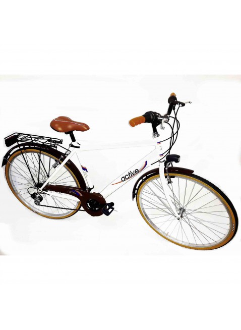 Bici bicicletta bike uomo cerchi freni cavalletto alluminio telaio acciaio 18 v