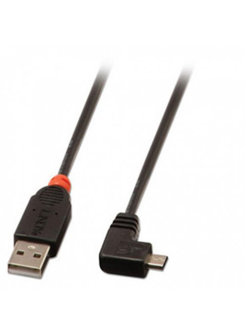CAVO CAVETTO USB 2.0 DA TIPO A A MICRO B AD ANGOLO 0,5m 50 DI QUALITA' NEW LINDY