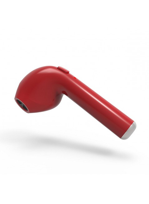 Auricolare Bluetooth Singolo Cuffia Wireless per Smartphone Senza Fili Rosso
