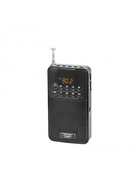 Mini radio Receiver FM Speaker Nero Altoparlante 40 memorie Autostore USB Trevi
