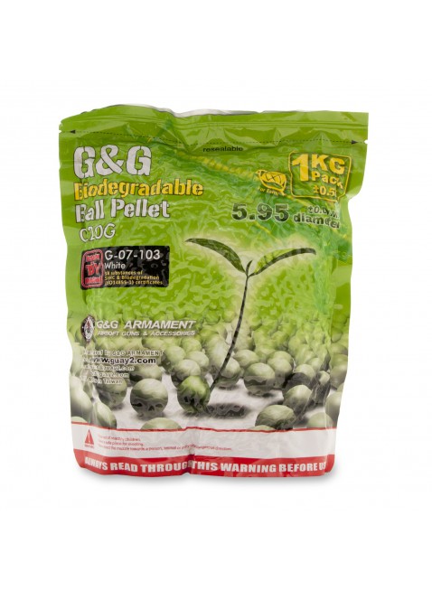 Busta 1 Kg 5000 Pallini Biodegradabili Bio G&G 0,20 Grammi per Softair