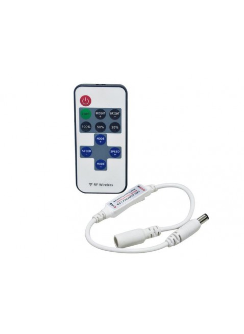 Mini Controller con Telecomando Radiocomando Carico 6 A 12/24 V per Strisce Led