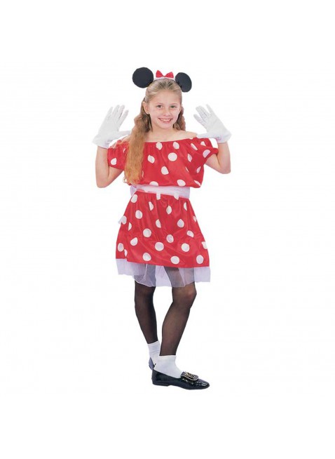 Vestito di Carnevale Minnie Topolina per Bambina Bimba Taglia L 11 14 Anni