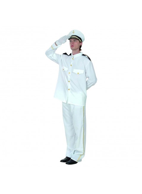 Costume Vestito di Capitano Marinaio Uomo Carnevale Taglia Unica