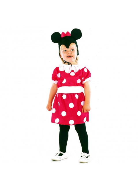 Vestito di Carnevale Topolina Minnie per Bambina Bimba 3-4 Anni 86 cm
