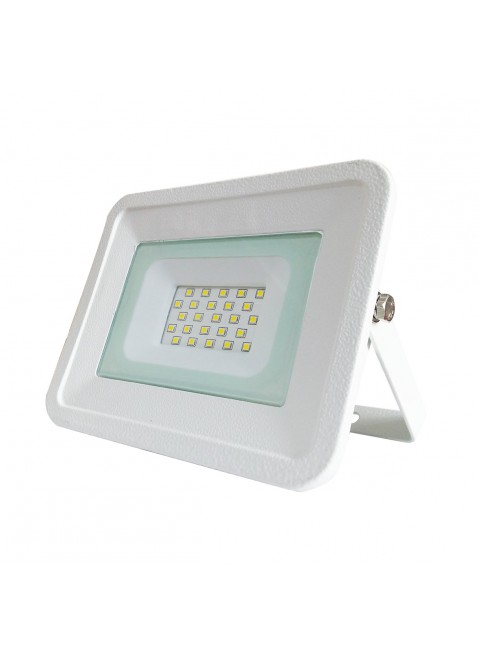 Faro Faretto LED Luce Naturale Slim da Esterno 20W Watt Bianco