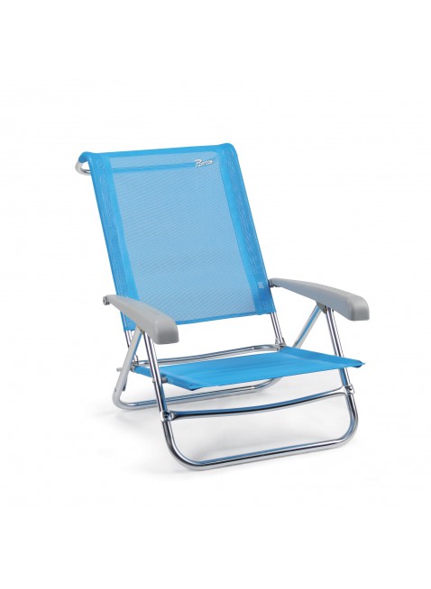 Spiaggina Sedia Seduta in alluminio Vacanza Con braccioli Sdraio Blu Berto Playa