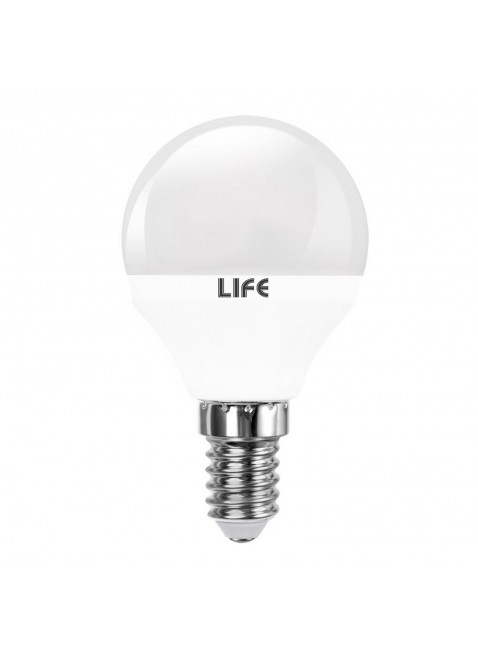 Lampada Lampadina E14 LED SMD LIFE 5,5W Minisfera Luce Calda 470 LUMEN