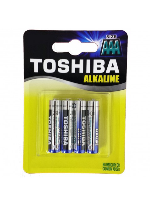 4 Batterie Ministilo AAA Pile Pila Batteria TOSHIBA Alkaline Alcaline