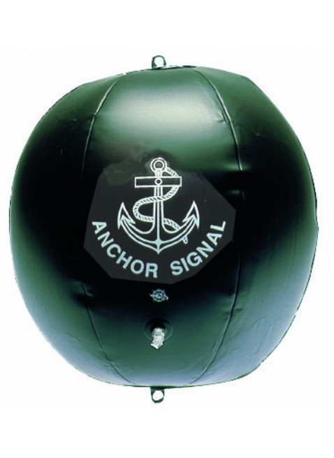 Sfera nera gonfiabile diametro 40 mm da segnalazione strumenti nautica accessori