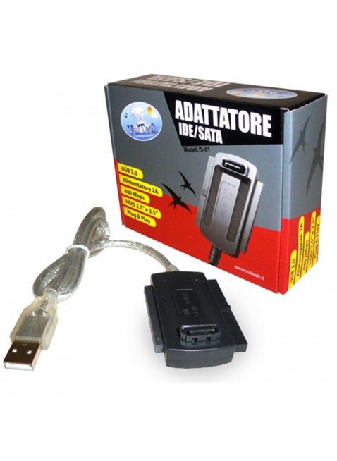 CAVO ADATTATORE CONVERTITORE DA IDE SATA USB PER HARD DISK HDD 2.5' 3.5' VULTECH