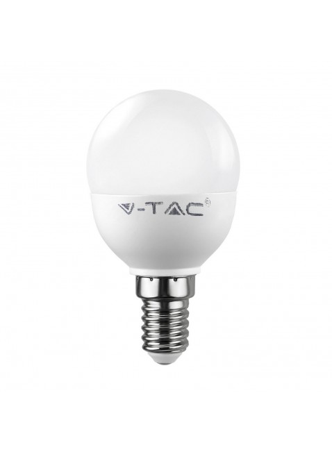 Lampada Lampadina Attacco E14 LED V-TAC Miniglobo Luce Bianca Naturale 6 Watt