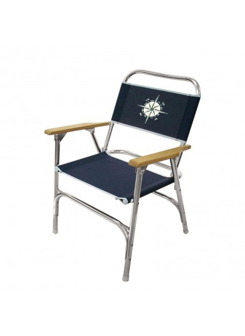 Sedia con tessuto blu Rosa venti Nautico Per camping Mare In alluminio Spiaggia