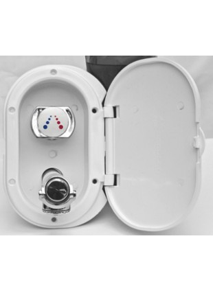 Box doccia bianco con pulsante per imbarcazioni tubo estraibile rubinetto miscelatore 